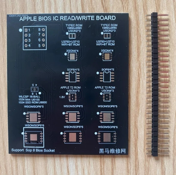For A-p-p-l-e Bios Read-write Burner Adapter Board T2 Rom Serial Number Modification