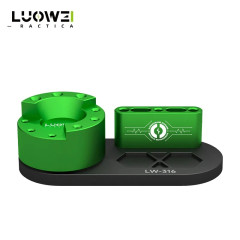Luowei LW-316 360° Rotating Screwdriver Holder Multifunction Aluminium Driver Storage Rack Repair Tool Container Screw Organizer