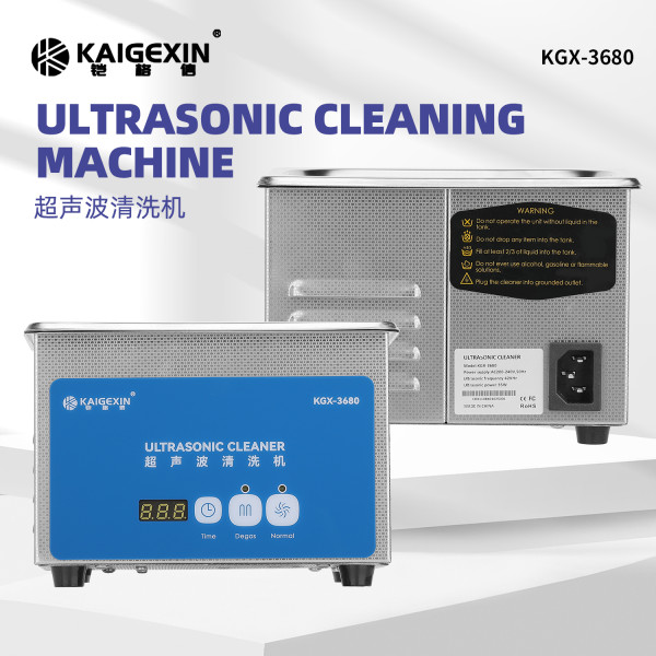 KAIGEXIN KGX-3680 ultrasonic cleaning machine for mobile phone motherboard IC glasses cleaning machine