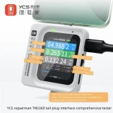 YCS TNS360 Mobile Phone Tail Plug Comprehensive Detector 30V~5A Automatic Scanning Detection 3-in-1 for IOS Lighting TEYE-C