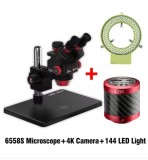 YCS 6558 6558x 6575x  Ultra HD Trinocular Microscope with Extra Large Base 6.5-58 Zoom for Mobile Phone PCB Welding Microscope Tool