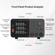 Lab Bench Power Supply Laboratory Switching Power Supply Unit 30V 10A Adjustable Digital Source 60V 5A Voltage Stabilizer 120V