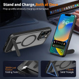 Apple series tilt stand mobile phone case frosted magnetic anti-fall