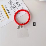 Universal Anti Lost Round Ring Soft Silicone Strap Wrist Case for IPhone  Phone Lanyard
