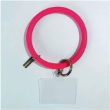 Universal Anti Lost Round Ring Soft Silicone Strap Wrist Case for IPhone  Phone Lanyard