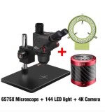 YCS 6558 6558x 6575x  Ultra HD Trinocular Microscope with Extra Large Base 6.5-58 Zoom for Mobile Phone PCB Welding Microscope Tool