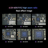 MECHANIC ROBOT 6560T-B11 Trinocular Stereo Industrial Microscope 6.5-60X Continuous Zoom WF10X25 for Phones PCB repair tools set