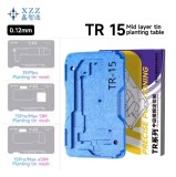 XINZHIZAO TR 18in1 /12in1/8in1 /14 /15 / 16 /17Series BGA Repair Template Steel Mesh Middle Layer Planting Tin Platform Magnetic Base For IPhone X-16ProMax