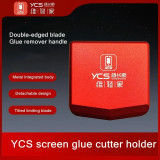 YCS Double-sided Blade Knife Clip Handle for Mobile Phone Repair Metal Integrated Body Knife Holder Limit Design Blade Holder