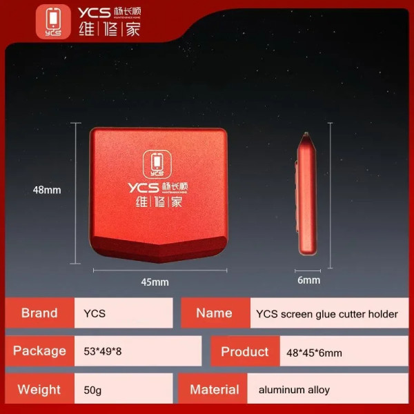 YCS Double-sided Blade Knife Clip Handle for Mobile Phone Repair Metal Integrated Body Knife Holder Limit Design Blade Holder