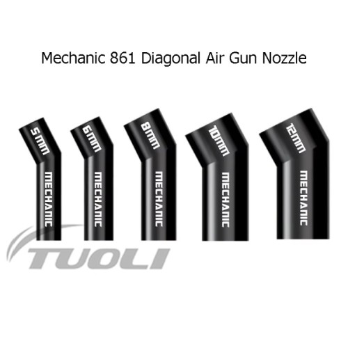 MECHANIC 861 Diagonal Air Nozzle 5 6 8 10 12 mm Oblique blow Nozzle Even Heating Tools For PCB Welding Repair Nozzle