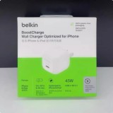 Belkin Belkin 45W gallium nitride PD charger Typec suitable for Apple iPhone16ProMax14 mobile phone 45w laptop mini 15pm iPad fast charging folding plug