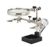 90mm multifunctional spring clip type electric iron auxiliary clip experimental workbench detection reading magnifying glass