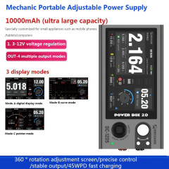 MECHANIC Power Box 2.0 Portable Power Supply with Intelligent Digital Display for Phone Repair Electronics Testing & Diagnostics