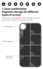18Kinds Magnetic screw storage pad anti-roll pad suitable for IPhone Samsung phlet screw magnetic suction plate repair tool