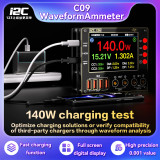 I2C C09 Waveform Ammeter 0-40V Input Dual Channel Voltage Current Tester 4 Inch HD Display Fast Diode Scaning Measurement Tester