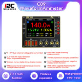 I2C C09 Waveform Ammeter 0-40V Input Dual Channel Voltage Current Tester 4 Inch HD Display Fast Diode Scaning Measurement Tester