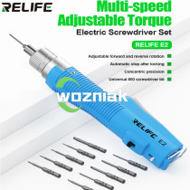 RELIFE E2 Multi-speed Adjustable Torque Electric Screwdriver Set With T01 Rotating Storage Holder For Mobile Phone Repair Tools