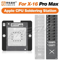 AMAOE BGA For iPhone X-16 PRO MAX Magnetic Fixture Motherboard Middle Frame BGA Reballing Stencil Platform Soldering Kits Tools