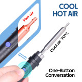 YIHUA 992D-II 2 in 1 LCD Display Micro Hot Air Pencil Precision C210 Soldering Iron Rework Station