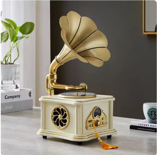 Retro big speaker phonograph Bluetooth small speaker aromatherapy mini speaker creative European home decoration ornaments