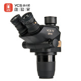 YCS 6558 6558x 6575x  Ultra HD Trinocular Microscope with Extra Large Base 6.5-58 Zoom for Mobile Phone PCB Welding Microscope Tool