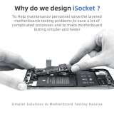 QIANLI ISocket Motherboard Middle Layer Test Stand for IPhone 16E Logic Board Function Diagnostic Double-deck Repair Tools Set