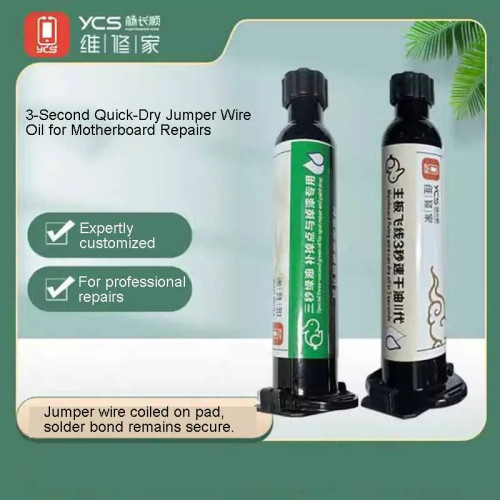 YCS 3S UV Curing Green Oil for Mobile Phone Motherboard Jump Wire BGA PCB Motherboard Paint Prevent Corrosive 3 Second Quick-Dry