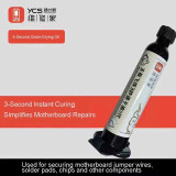 YCS 3S UV Curing Green Oil for Mobile Phone Motherboard Jump Wire BGA PCB Motherboard Paint Prevent Corrosive 3 Second Quick-Dry