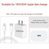 Transparent Protective Soft Case for iPhone 16 15 18/20W Fast Charging USB Data Cable Winder Protective Shell Case