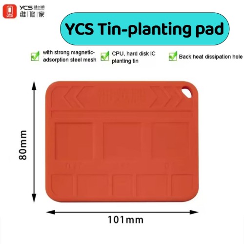 YCS Mobile Phone Repair Universal BGA Hard Disk CPU Magnetic Tin Planting Silicone Mat Motherboard IC Chip BGA Stencil Pad