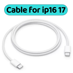 iPhone 16 17 braided data cable with packaging