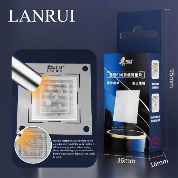 Lanrui P08 Explosion-proof Tin Gasket White Protection Glass Prevent The Tin Balls To Burst BGA Solder Phone Repair Tool