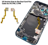 Built-in single SIM card solution, compatible with US version iPhone 17 Pro/17 Pro Max (locked and unlocked versions), includes flex cable and SIM card adapter.
