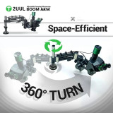 2UUL MS71 Adjustable Damping Microscope Boom Arm Compatible with 99% Microscopes Adjustable 360° Rotating Space-Saving