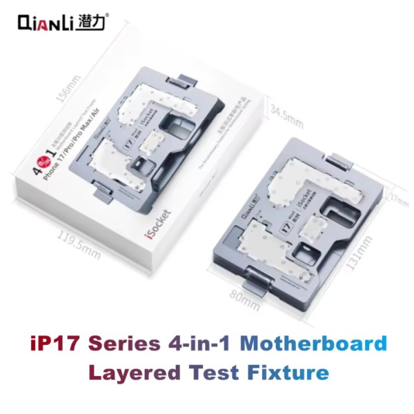 QIANLI iSocket 17/Pro/Pro Max/Air 4-in-1 Layered Motherboard Test Fixture Precise Positioning and Stable Contact Compatible