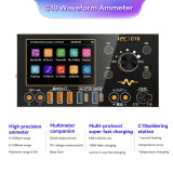 I2C C10 Multifunction Waveform Ammeter for Motherboard PCB Repair Current Voltage Measurement Diode Testing Soldering Tool