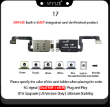 Wylie IP12 to 16 Built-In R-SIM DB Double SIM MEP SED iC Flex Cable SIM Card Management Accessory for iPhone