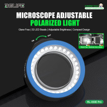 RELIFE RL-033E Pro Dual Polarization Microscope Ring Lamp for Soldering Repair Stereo Microscopes Light Source