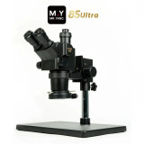 YCS 85 Ultra Microscope 6.3-68X Continuous Zoom for Mobile Repair Motherboard PCB Electronic Component Repair Inspection Too