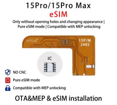 WYLIE 15/15Plus to 17pro 17promax +eSIM Only Solution No CNC Machining No Physical SIM Required Built-in Cellular Signal