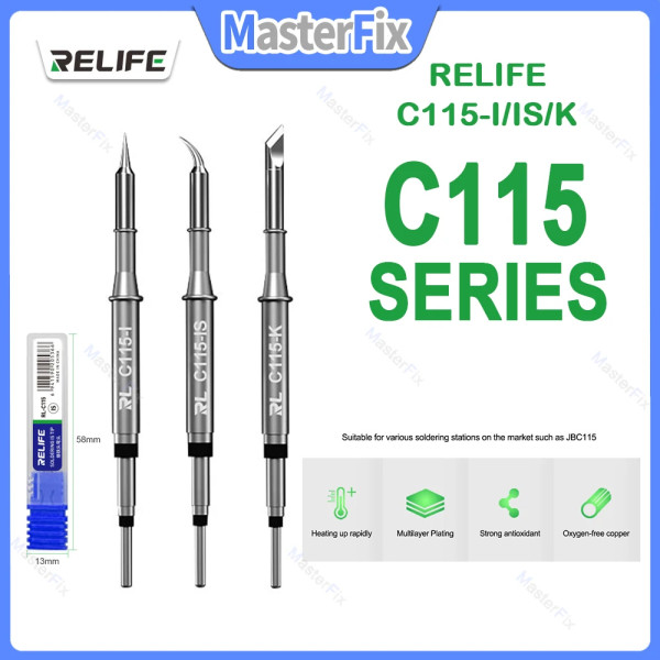 Relife C115 I/IS/K Tips Station Soldering Iron Repair PCB IC Tools Professional Soldering Station Tools For Phone Repair