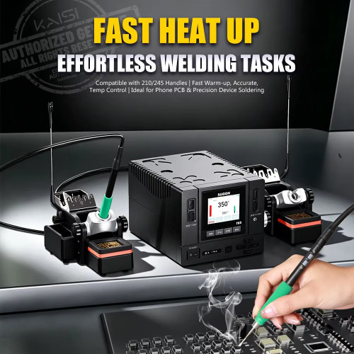 SUGON T66 2 IN 1 Soldering Station 230W Compatible Soldering Iron Tip C470_245_210 Large Solder Join