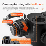 YCS Stereo Microscope Lift Bracket with Dual Focus Knobs 76mm Aperture Slot for Phone PCB Repair Stand Mount Expansion Port