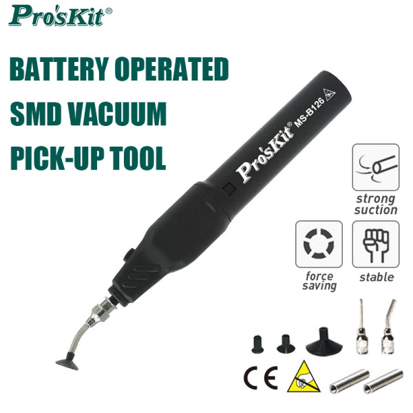 Pro'sKit Anti-static Electric Suction Pen with Three Vacuum Suction Cups for CPU Optical Components and Electronic Repair Tools