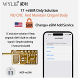 WYLIE 15/15Plus to 17pro 17promax +eSIM Only Solution No CNC Machining No Physical SIM Required Built-in Cellular Signal