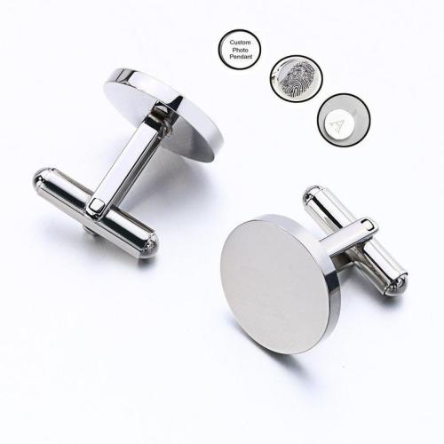 Titanium steel  cufflinks ,round plane 16mm French cufflinks blank, cufflink base, Cufflinks Bezel Setting,custom cufflinks