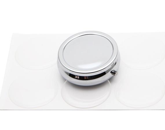 DIY  Blank  Pill Box Kits-40mm 3 Days Blank Compartment Pill Box Container with Epoxy sticker ,comes with Epoxy Dome