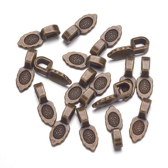 WHOLESALE Bails-100/200/500pcs  Small Glue On Jewellery Bails Silver Plated Stick On Pendant Pad Settings, Jewellery Making Bails Findings