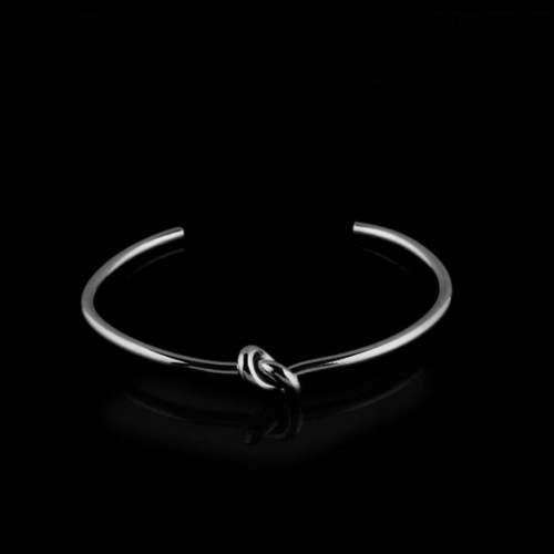 Titanium Steel Bracelet, Love knot bracelet, open  bracelet, knot bracelet for women, open bangle, adjustable bracelet